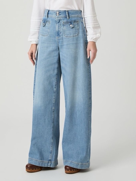 PAIGE Denim - Paige Cameron Wide Leg Jean in Sunshine size 28